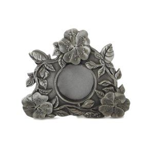 Miniature Fine Pewter Picture Frame by Kirk Steiff Floral Design